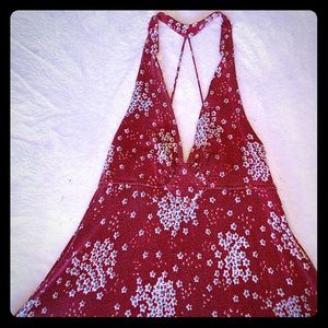Red strappy Free People dress